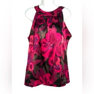 Apt 9 Floral Sleeveless Top in Pink and Black size XL
